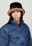 Tommy Hilfiger Linear Fur Bucket Hat - Black