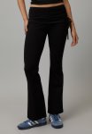 Rolled Waist Pull On Pant - Black