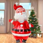 Jumbo 68.58X116.84CM Santa Claus Foil Balloon - Perfect For Christmas Party Decorations & Gifts Includes Curling Ribbon & Fillin