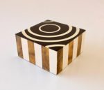 Black & Bone Circle Box With Lid 8X15.5X15.5CM