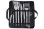 Stainless Steel 10 Piece Braai Utensil Set W Wire Brush & Skewers In Bag