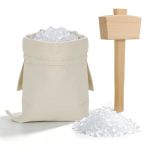 Professional Lewis Ice Bag With Mallet Set 16.5 8.7 In Reusable Canvas Ice Crusher Bag With Wooden Mallet For Home Kitchen Bar P