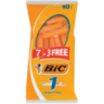 BIC 1 Men's Disposable Razors Pouch 7 + 3 Free