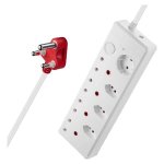 Switched Multiplug 8 Way 375 Joules
