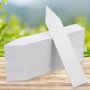 100pcs White Plastic Waterproof Plant Labels: Perfect For Nursery Stakes & Pot Markers Outdoor Garden Plant Tags Waterproof Tags Plastic Reusable Plant Labels Hanging Marking Tags