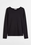 Long-sleeved Jersey Top - Black I