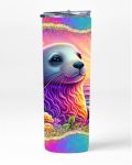 Neon Seal 20OZ Insulated Skinny Tumbler Sublimated With Straw 004