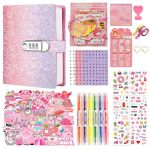 Nldohuto Diy Journal Kit For Girls Diary For Girls With Lock Diy Journal Set For Tween & Teen Girls Stationery Set Diary Supplie