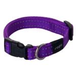 Rogz Utility Reflective Classic Collar - Fanbelt Large Purple