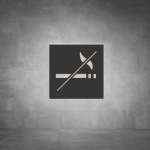 No Smoking Sign - Black - Powder Coated Aluminum