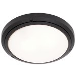 Round Bulkhead Black IP44 2X60W Es