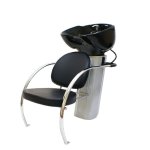 Shampoo Unit Zen Black 013 Ceramic Basin & Chair Black
