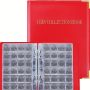Coin Collection Album Holder - With 480 Transparent Coin Pockets Red
