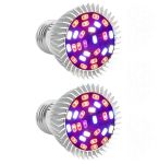 2 Piece Full Spectrum E26 LED Grow Light Bulb