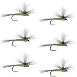 The Fly Fishing Place Parachute Blue Winged Olive Bwo Classic Trout Dry Fly Fishing Flies - Set Of 6 Flies Size 20