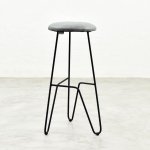 Delaire Tall Leather Bar Stool
