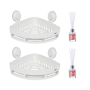 Triangular Bathroom Shelf & Suction Cups + 30ML Aroma Diffuser - 2 Pack