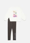 PoP Candy Printed Sweat Top & Legging Set-white & Black