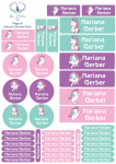 School Labels : Unicorn Theme