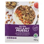 Pnp Fruit & Nut Muesli 750G