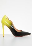 LOU20 Barely There Court Heel - Yellow Combo