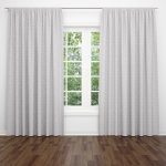 Leaf Taped Curtain - Stone - 270X218CM