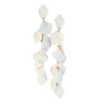 White Petal Drop Earrings - Factory Plaza