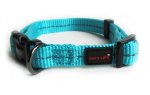 Dog's Life - Reflective Supersoft Webbing Dog Collar - Turquoise Large