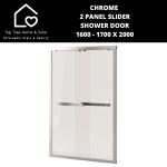 Chrome 2 Panel Slider Shower Door 1600 - 1700 X 2000MM
