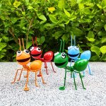 4PCS Set Of Iron Ant Sculptures With Big Eyes - Garden & Yard Decor Lawn Ornaments