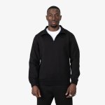 Essential Mens Quarter Zip Sweatshirt In Black - Black 2XL