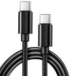 Life-tech 60W Usb-c To Usb-c Nylon Braided Fast Charging data Cable Cord Charger 5 Ft For Skullcandy Kilo Ounce +