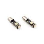 T4W BA9S 3SMD LED Tower - 2 Pcs White