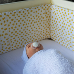 Delicious Monsters Cot Bumper - Mustard Spot