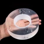 Ultra-strong Washable & Reusable Double-sided Tape - Waterproof Transparent Adhesive For Kitchen & Bathroom Use