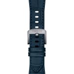 Tissot Official Dark Blue Prx Leather Strap With Steel Endpiece