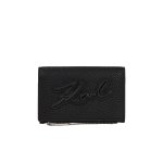K skuare Grainy Small Bifold Wallet -black nickel