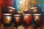 Canvas Wall Art - Melodies Djembe By Vibrant Serenades - A1666 - 120 X 80 Cm