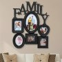 Family Photo Frame Wall Hanging 6 Multi-sized Pictures Holder Display Home Decor Gift Halloween Thanksgiving And Christmas Gift