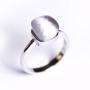 Aster Silver Stack Light Grey Crystal Ring - 7 / Light Grey Crystal
