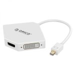 Orico MINI Display Port To HDMI 4K|DVI|VGA Adapter – White