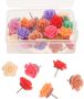 Rose Resin Decorative Thumb Tacks Multi-function Flower Push Pins For Home