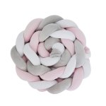 Stime Braided Knot Bumper - Pink & White
