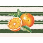 Disposable Placemats - Green Oranges