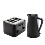 Swan Stealth Cordless Kettle And 4-SLICE Toaster 1.7 Liter Capacity Black