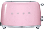Smeg Retro 2 Slice Toaster Pink - TSF01PKEU