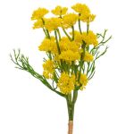 Artificial Real Touch Yellow Achillea Stem 30CM