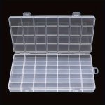 28-COMPARTMENT Clear Plastic Organizer Box With Locking Lid - Portable Storage Solution For Cosmetics Jewelry Beads & Crafts