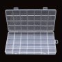 28-COMPARTMENT Clear Plastic Organizer Box With Locking Lid - Portable Storage Solution For Cosmetics Jewelry Beads & Crafts