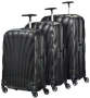 Samsonite C Lite 3 Piece Set Black + 2 Free Luggage Gloves DUO 2.0